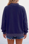 Load image into Gallery viewer, Dark Blue Polka Dot Trim Game Day Letter Print Tunic Graphic Sweatshirt