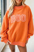 Load image into Gallery viewer, Seasonal Polka Dot Letter Print Contrast Trim Mock Neck Sweatshirt
