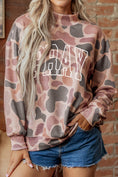 Load image into Gallery viewer, Multicolour Embroidered “Pray” Camo Pullover Sweatshirt
