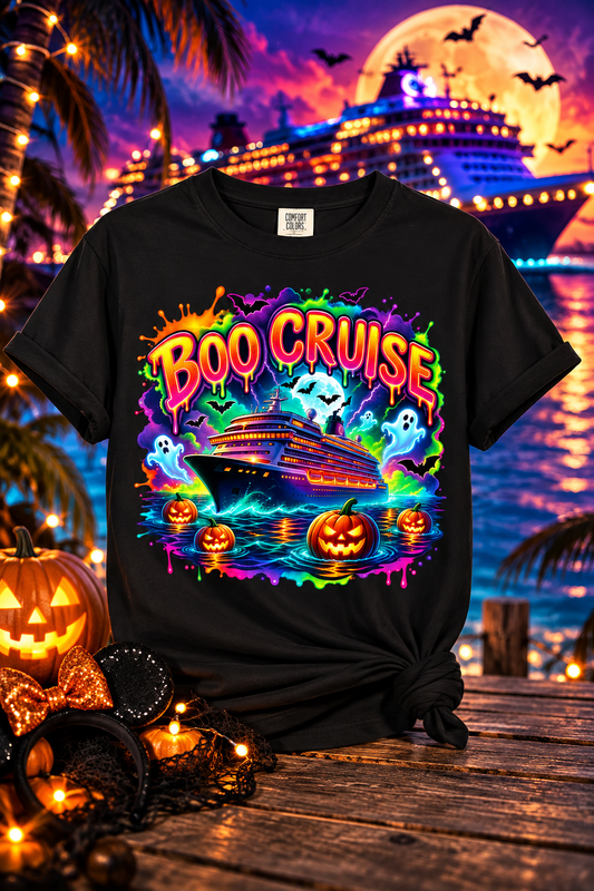 Boo Cruise Halloween Gildan Softstyle Tee