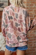Load image into Gallery viewer, Multicolour Embroidered “Pray” Camo Pullover Sweatshirt

