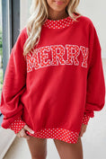 Load image into Gallery viewer, Seasonal Polka Dot Letter Print Contrast Trim Mock Neck Sweatshirt
