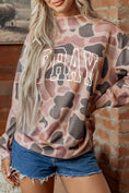 Load image into Gallery viewer, Multicolour Embroidered “Pray” Camo Pullover Sweatshirt

